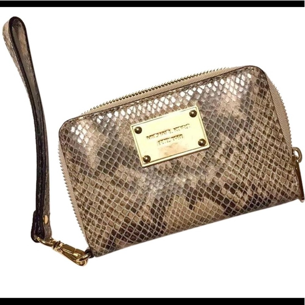 Michael Kors Snakeskin Smartphone Wristlet